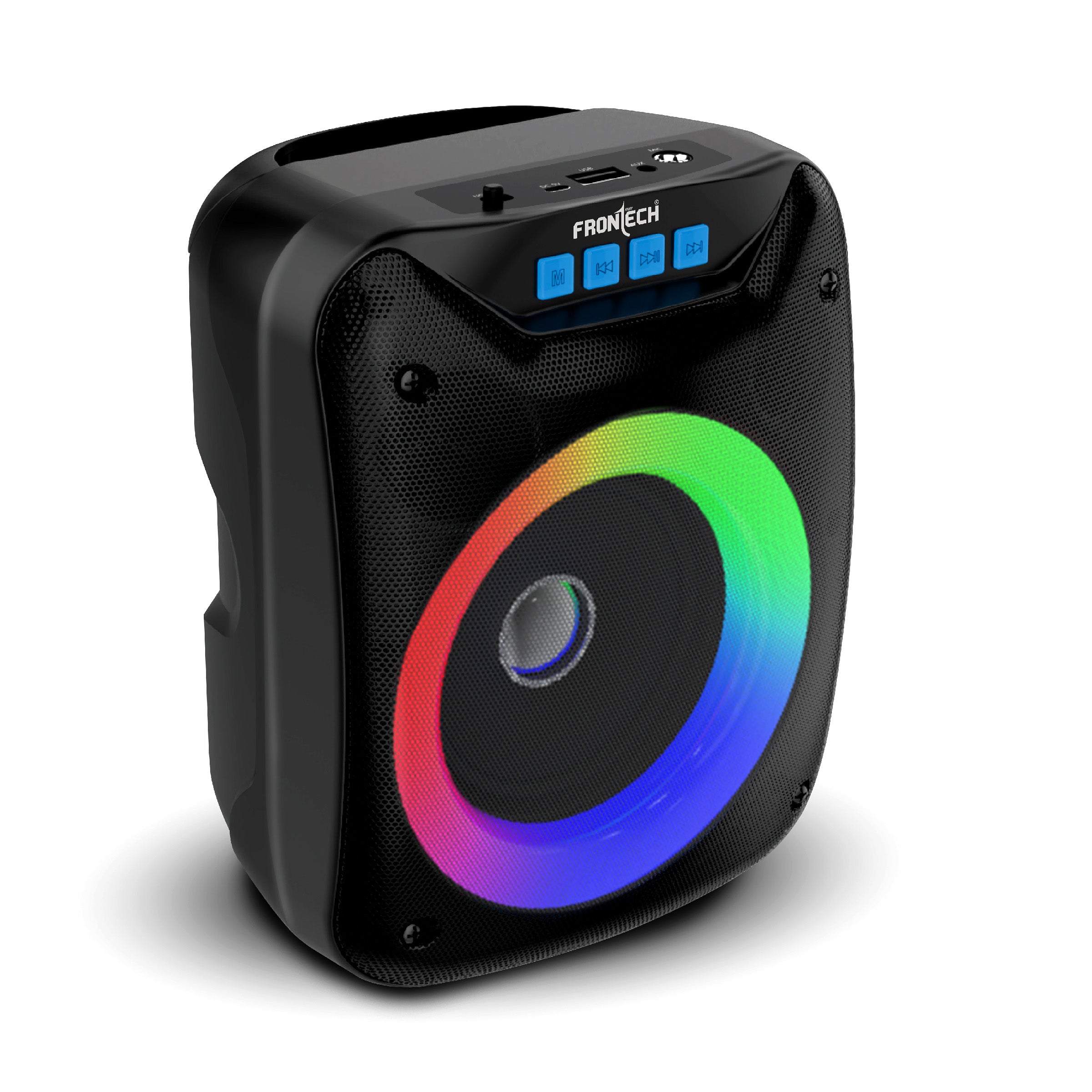 FRONTECH Immerse Yourself in Rich Audio Multi-Media Speaker with BT 5.0 | AUX | MIC | USB | FM | 3W Output Power (SW-0185) FRONTECH Immerse Yourself in Rich Audio Multi-Media Speaker with BT 5.0 | AUX | MIC | USB | FM | 3W Output Power (SW-0185)